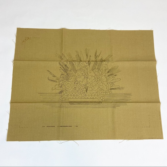 Crewel Picture Kit Harvest Basket #7272 VTG 1980 Columbia Minerva Erica Wilson - Picture 3 of 6